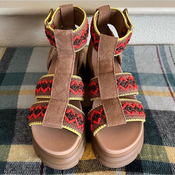 UGG Women’s Ashton Heritage Braid Sandals Size 7.5 Boho Beach Colorful Braided - Picture 3 of 16